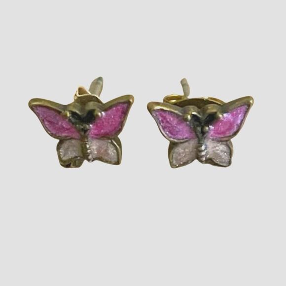 Butterfly stud earrings pierced ears girls women fairycore cottagecore Vtg y2k - Picture 1 of 3